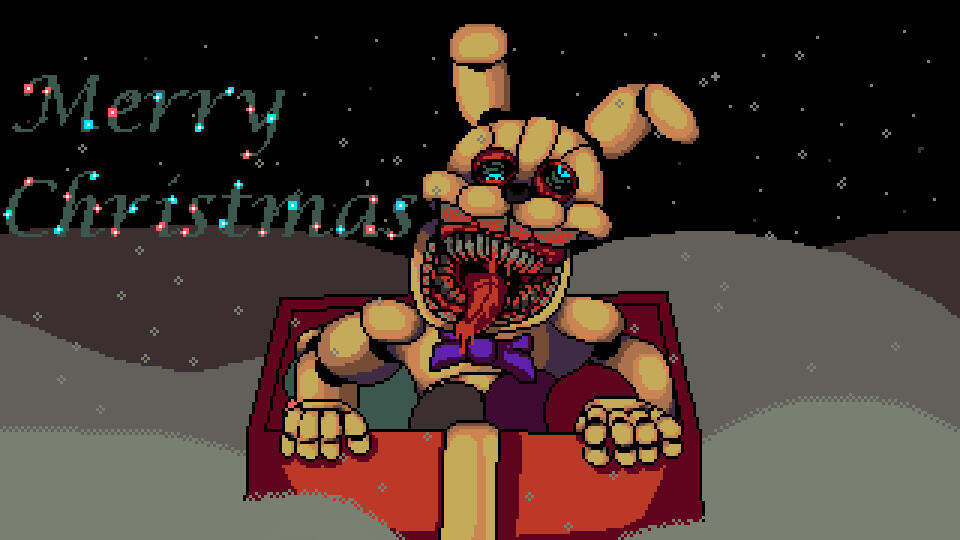 "Merry Springmas", an attempt to replicate the style of Into the Pit for a Christmas Card